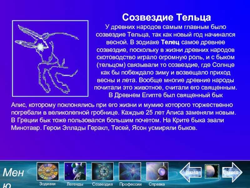 Презентация созвездие тельца