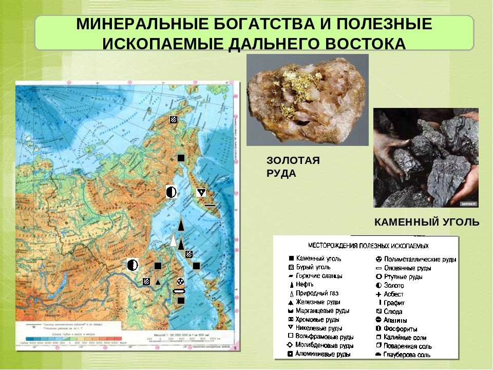 Карта рельеф и полезные ископаемые россии