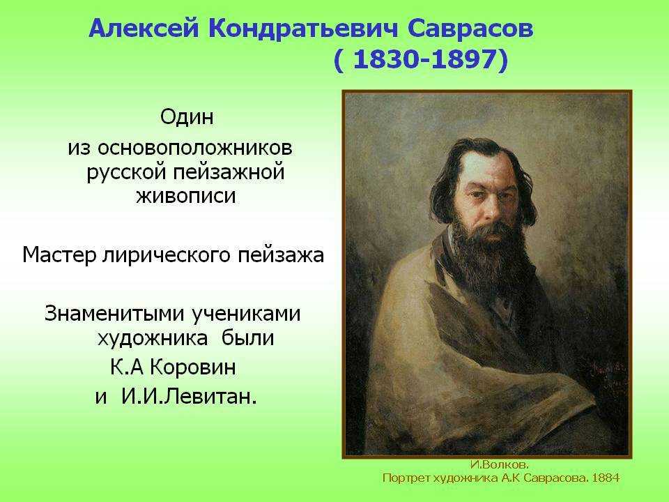 Саврасов биография презентация