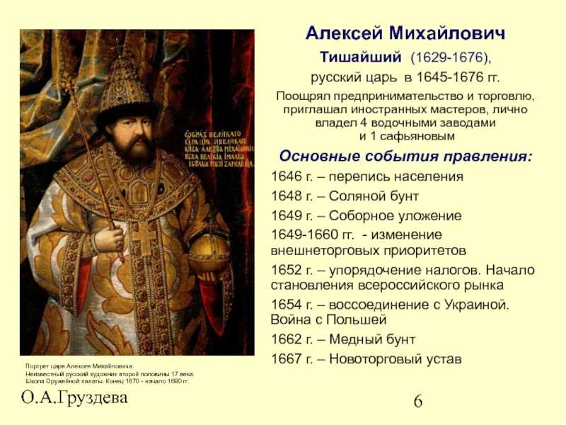 История царствования алексея михайловича