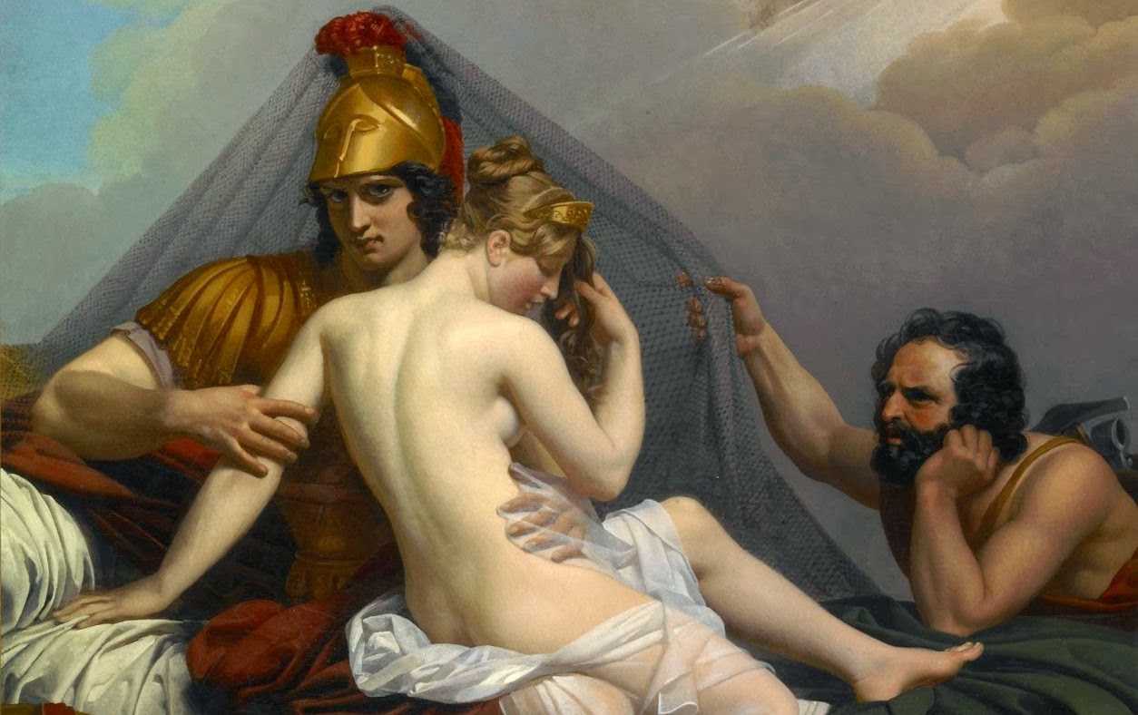 Афродита и Арес обнаруженные Гефестом