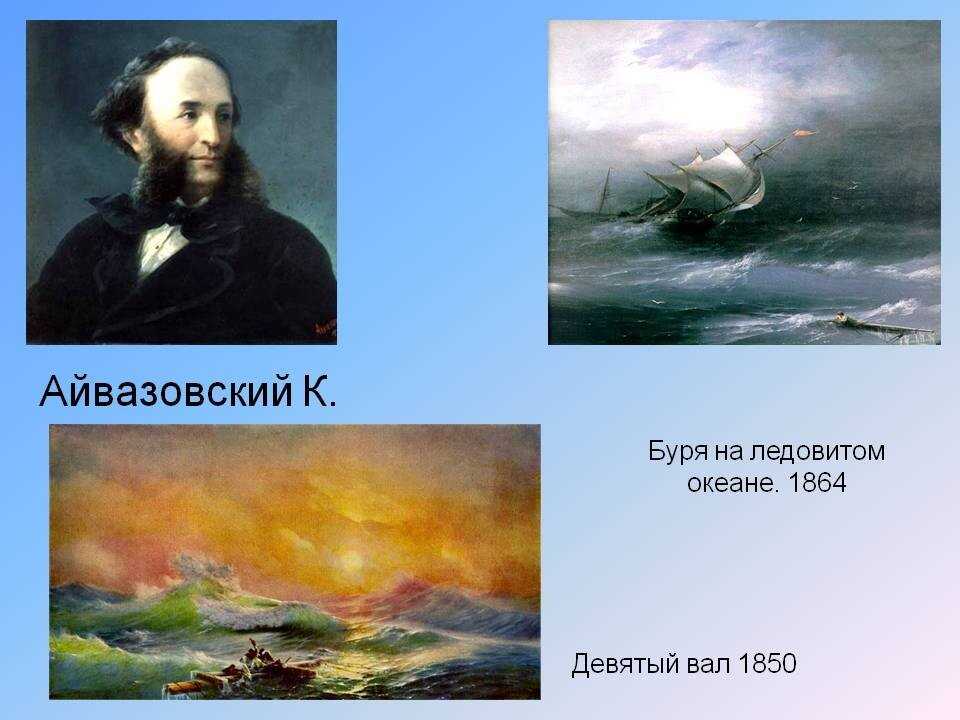 Какие моря рисовал айвазовский