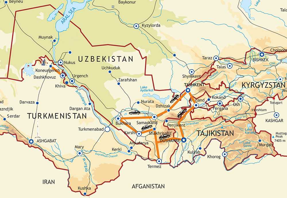 Дорожная карта таджикистана