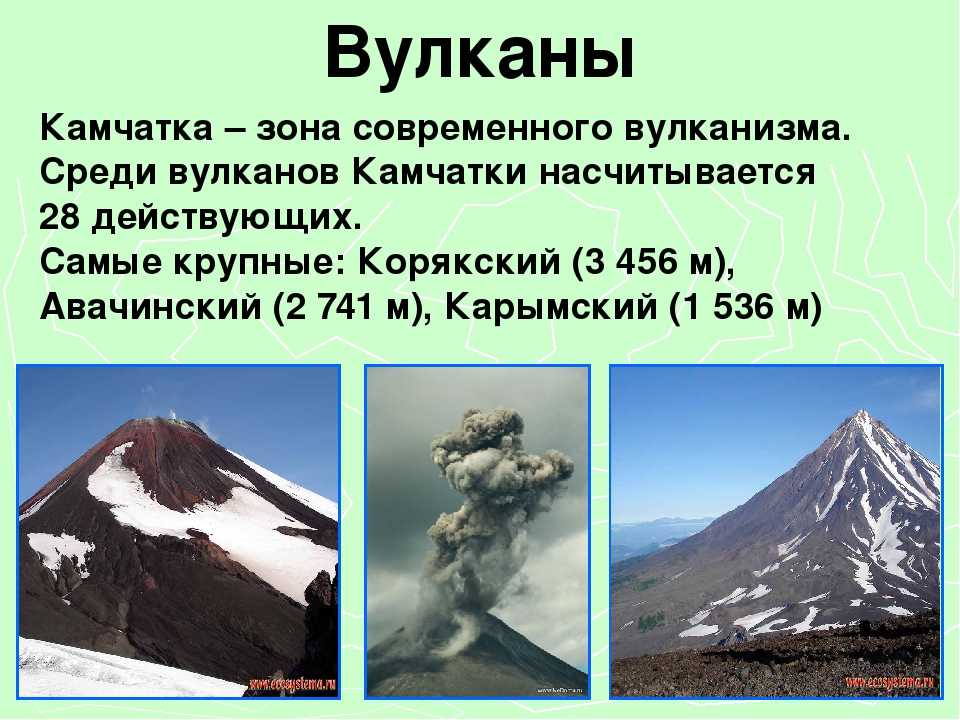 Вулканы камчатки презентация 3 класс окружающий мир