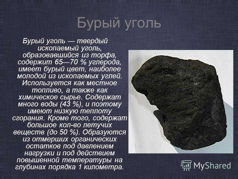Сообщение про каменный уголь