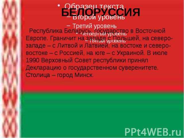 Интересные факты о белоруссии