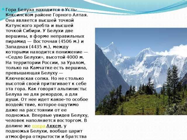 Описать горы алтай по плану 5 класс география