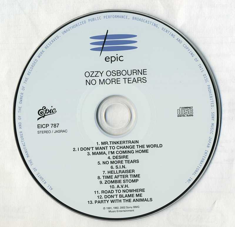 Ozzy osbourne no more tears перевод. Ozzy 1991. Osbourne 1991. 1991 No more tears. Ozzy Osbourne no more tears 1991.