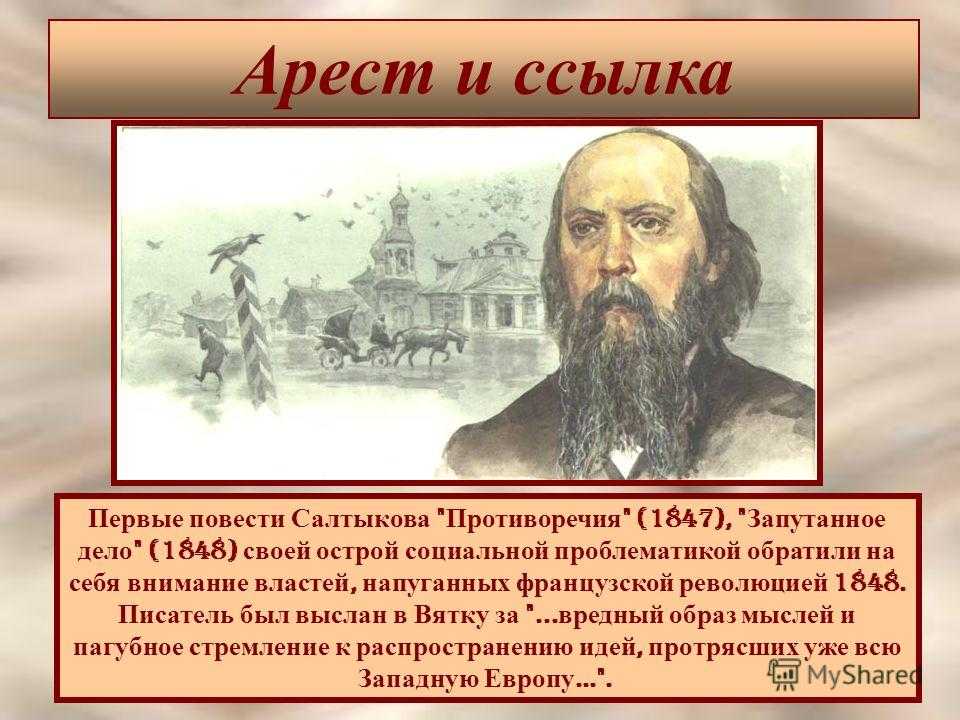 Салтыков щедрин биография презентация 10 класс