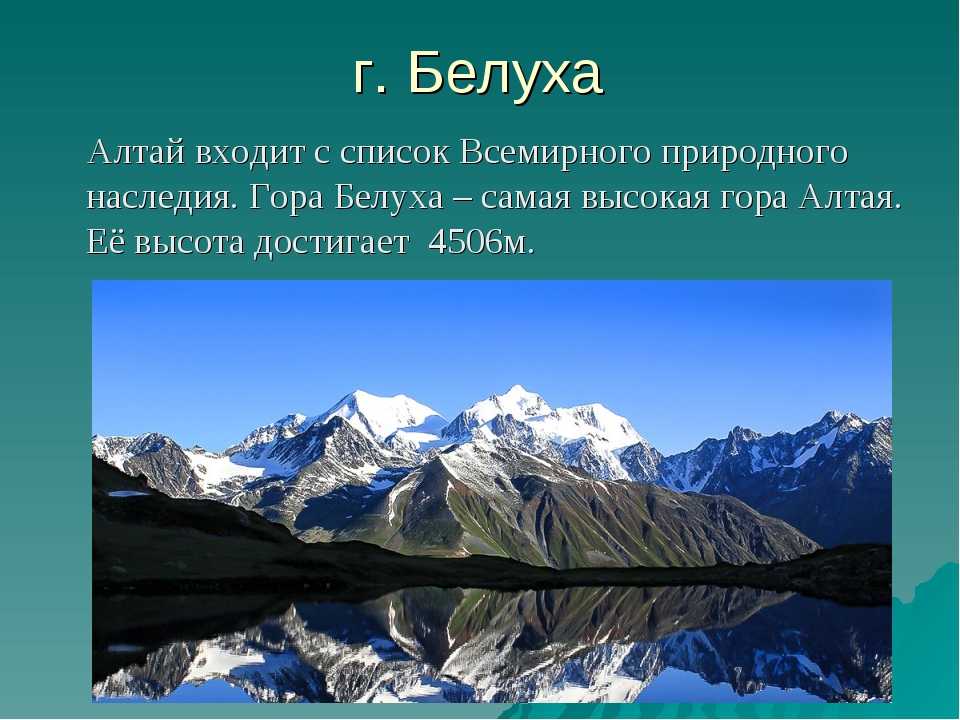 Проект горы 4 класс
