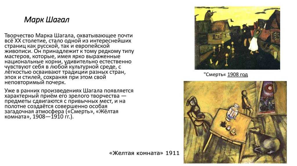 Презентация по марку шагалу