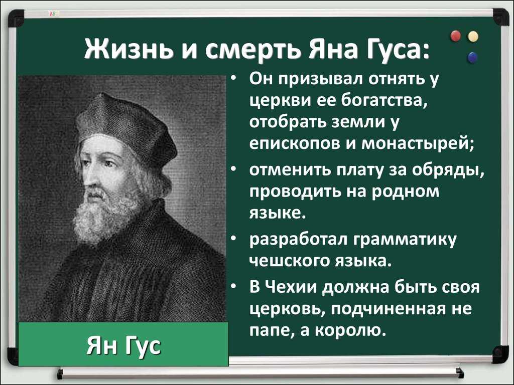 За что сожгли яна гуса?