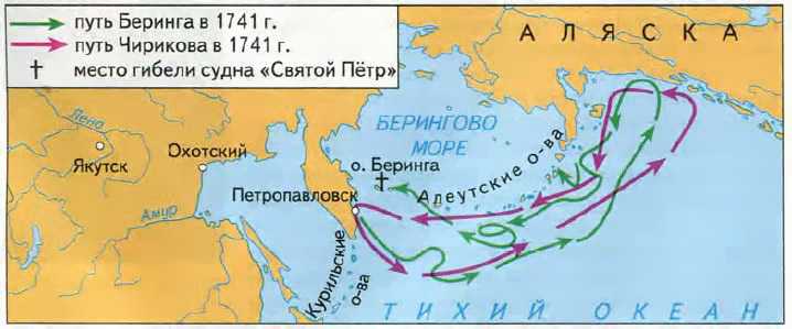 Вторая камчатская экспедиция карта