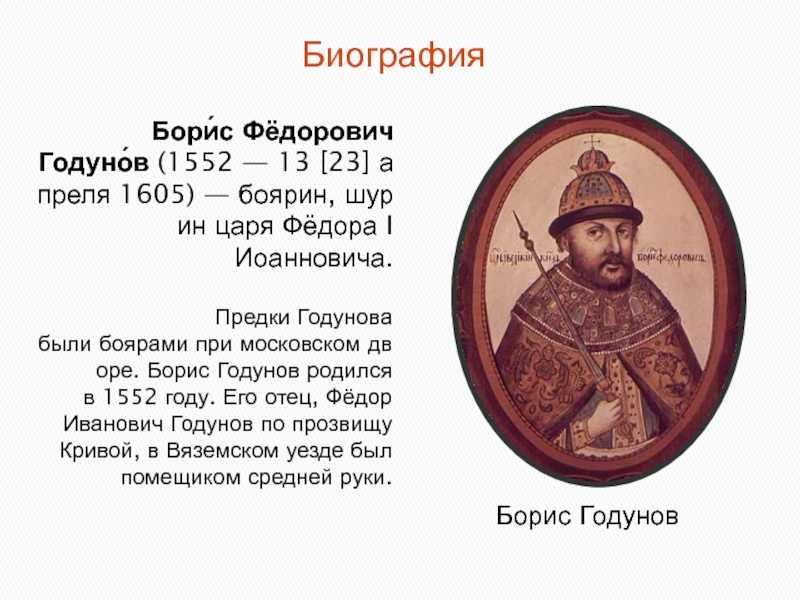 Правление бориса годунова (кратко самое главное)