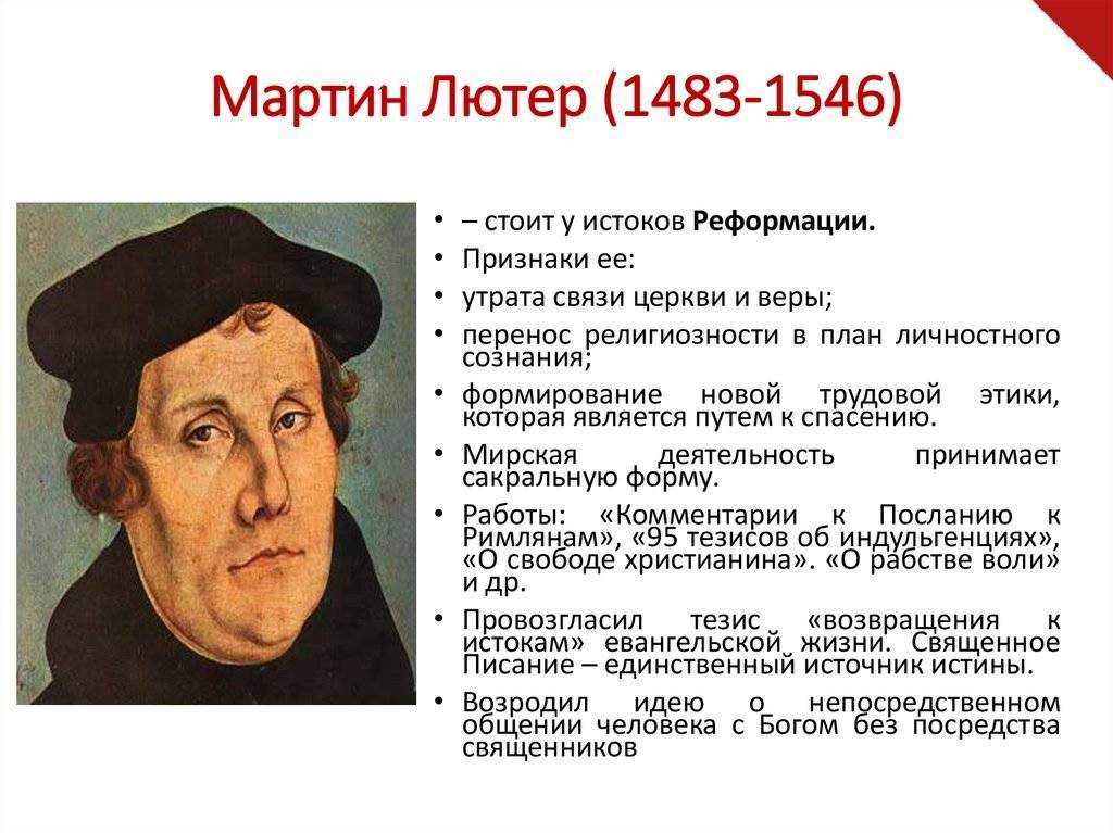 Мартин лютер – кратко - русская историческая библиотека