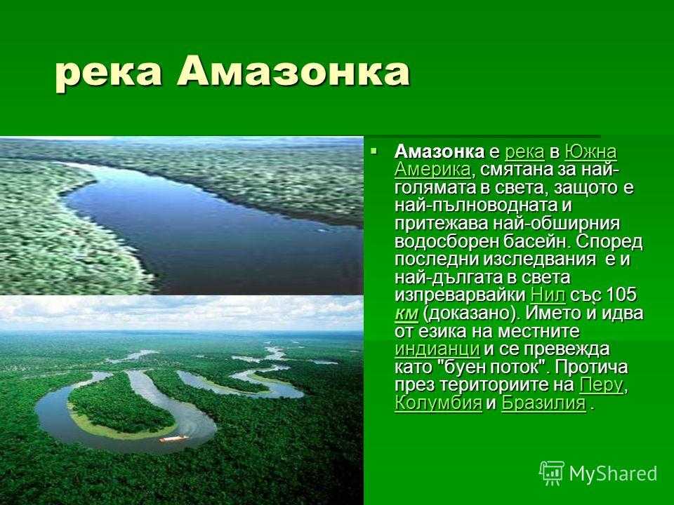 Описание реки амазонка по плану 7 класс география