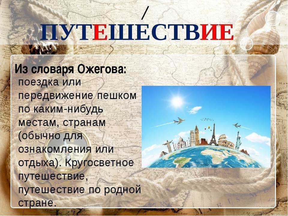 Презентация виды путешествий