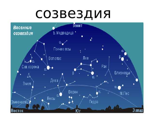 Созвездия с названиями и картинками для школьников 4 класса