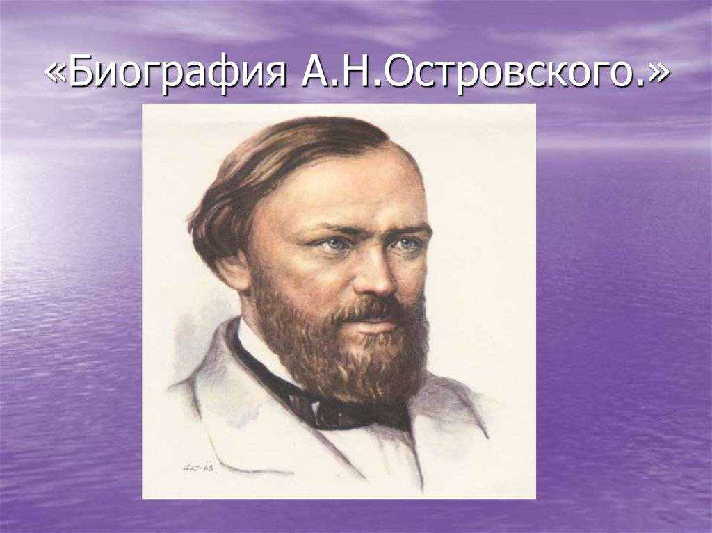 Презентация по островскому биография и творчество