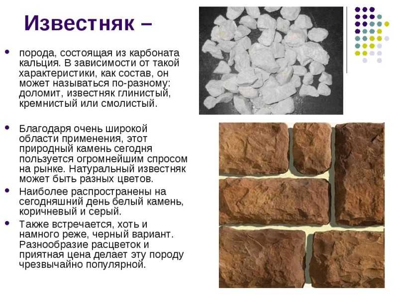 Виды известняка с картинками